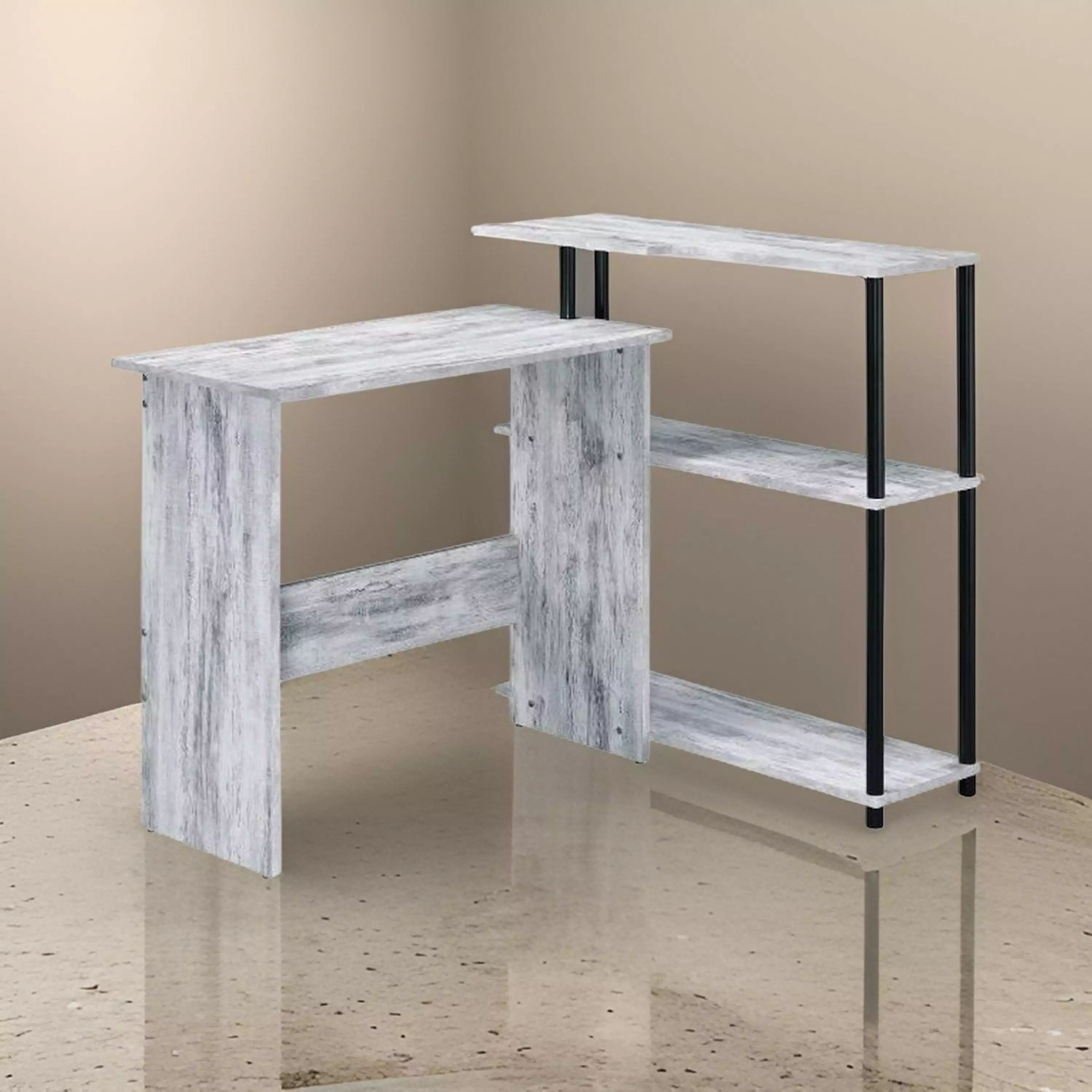 Elegant Wood Design Writing Desk Antique White and Black Home Office Bed Bath & Beyond
