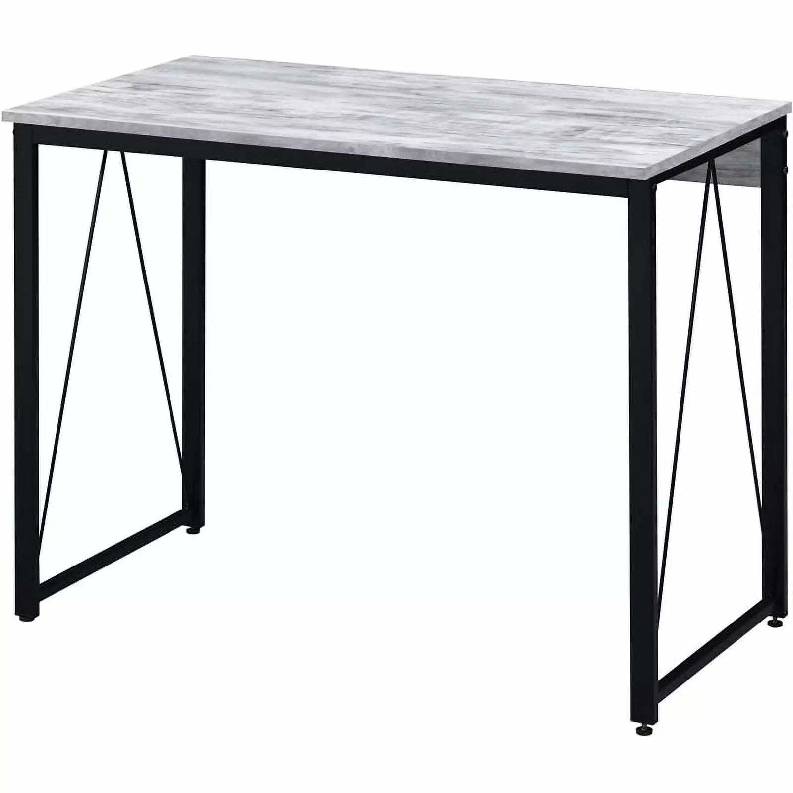 Bowery Hill Antique White and Black Wooden Rectangle Writing Desk