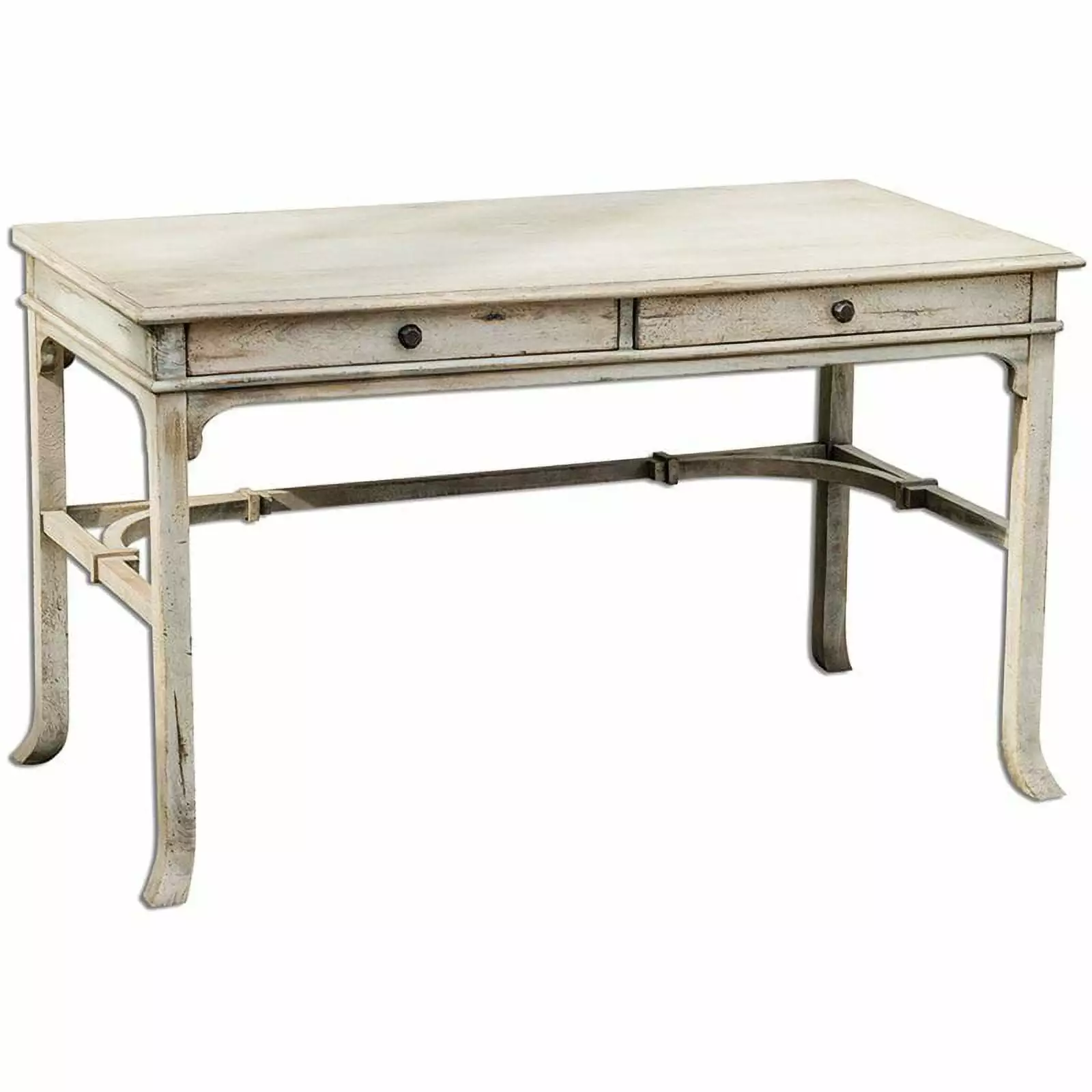 Bowery Hill Contemporary Aged Writing Desk Mango Wood