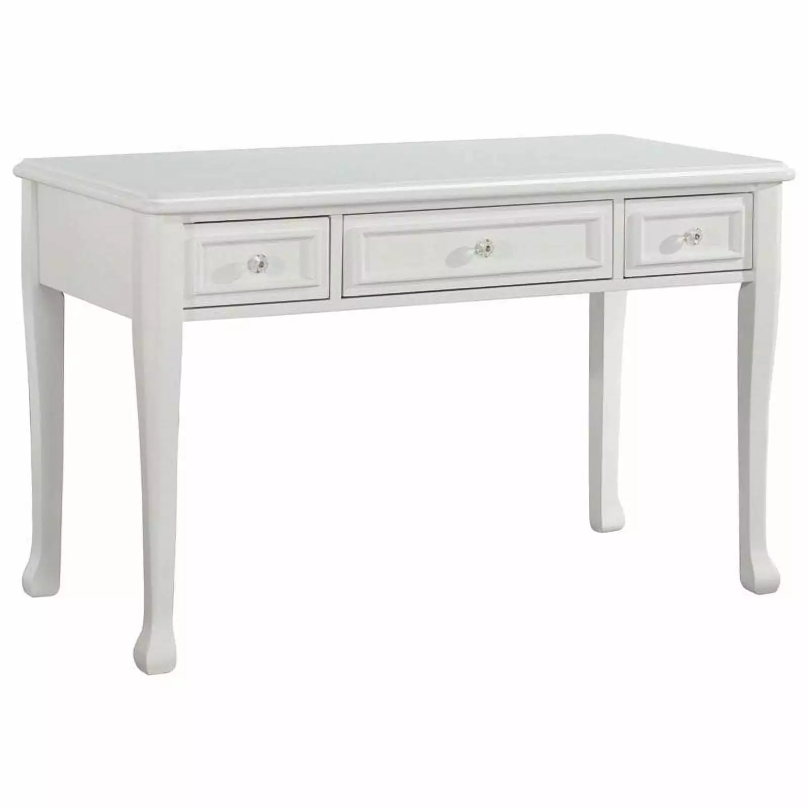 Bowery Hill Traditional Wood Writing Desk White Classic Desk