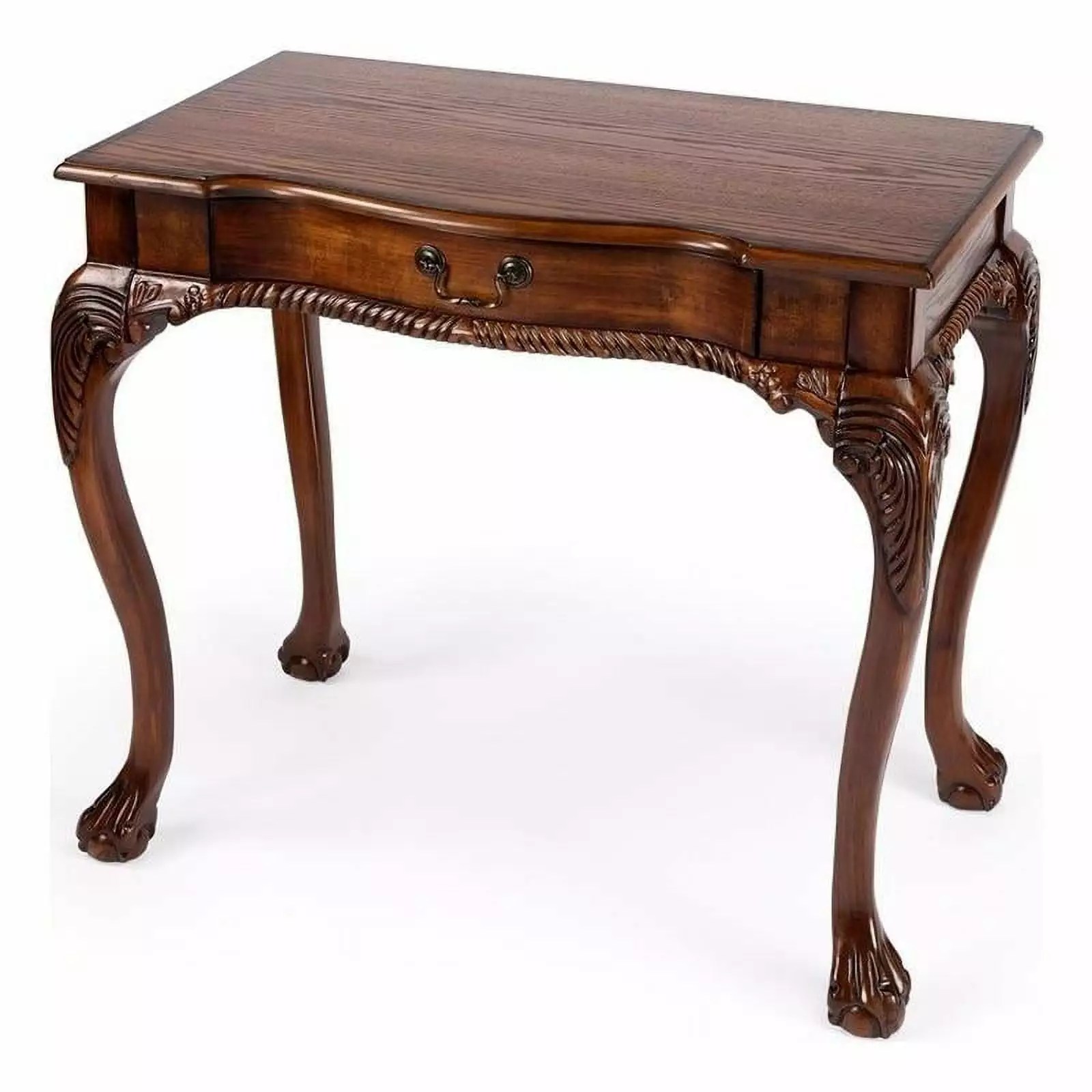 Bowery Hill Wood Traditional Writing Desk Vintage Oak Finish - Classic Home Office Desk