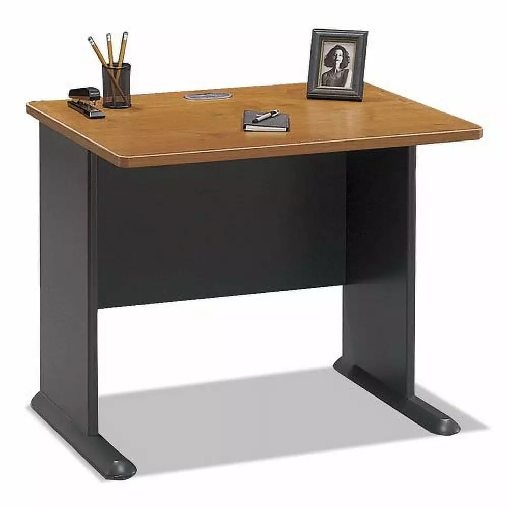 Series Collection 36w Desk Natural Cherry Compact Writing Desk Bush Business Furniture