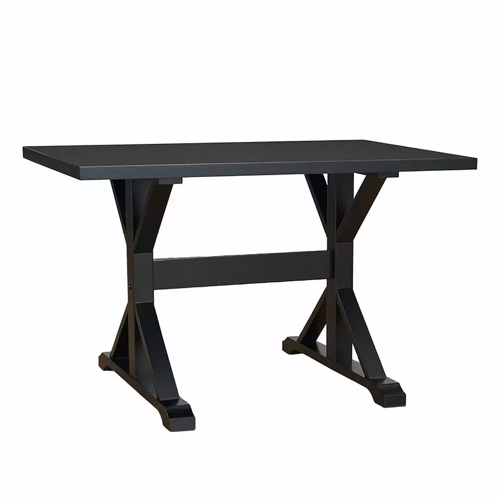 Delano Trestle Desk Antique Black Finish Carolina Classic Furniture