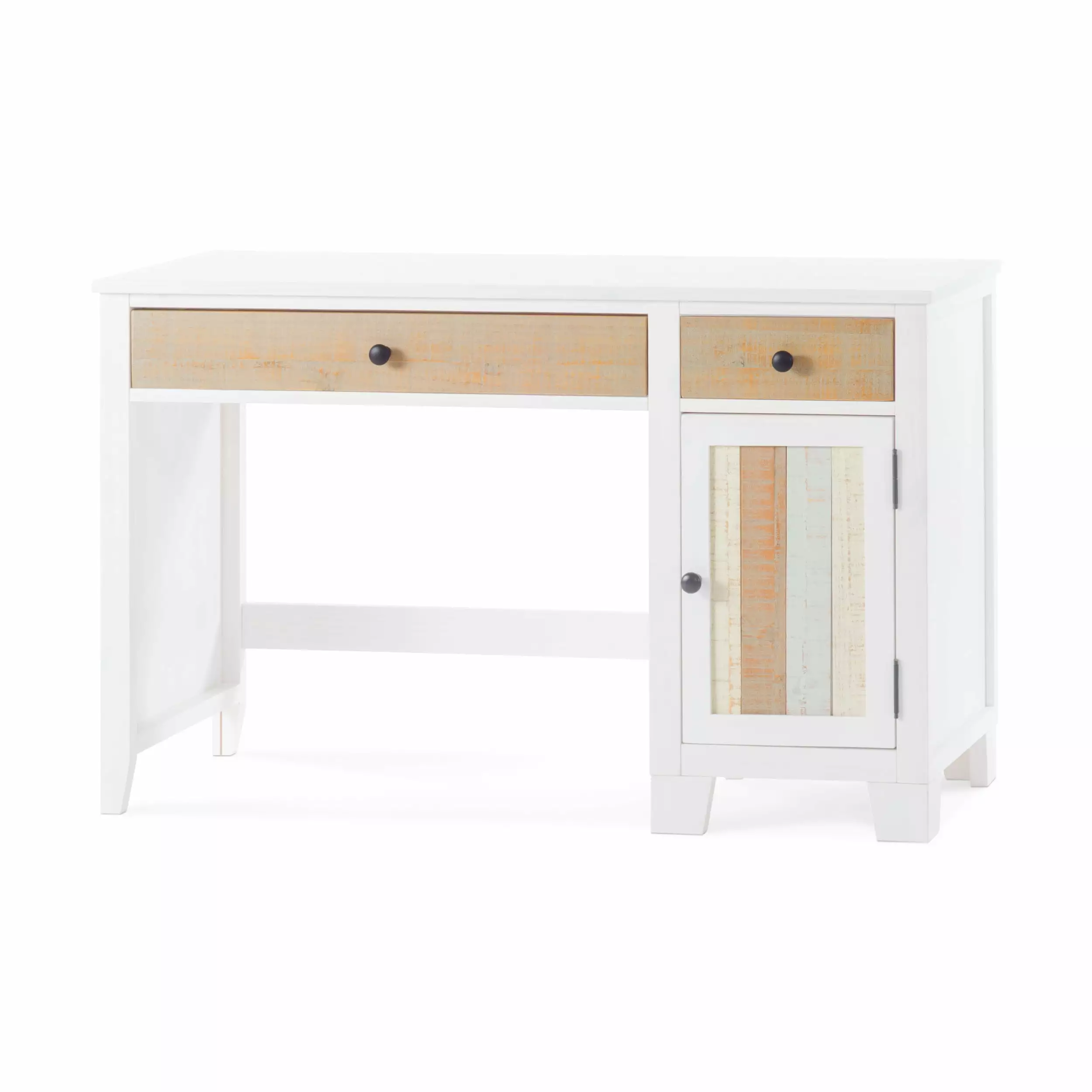 Child Craft Rockport Kids Writing Desk 2 Drawers Storage Cabinet Durable Non-Toxic Sandstone Finish
