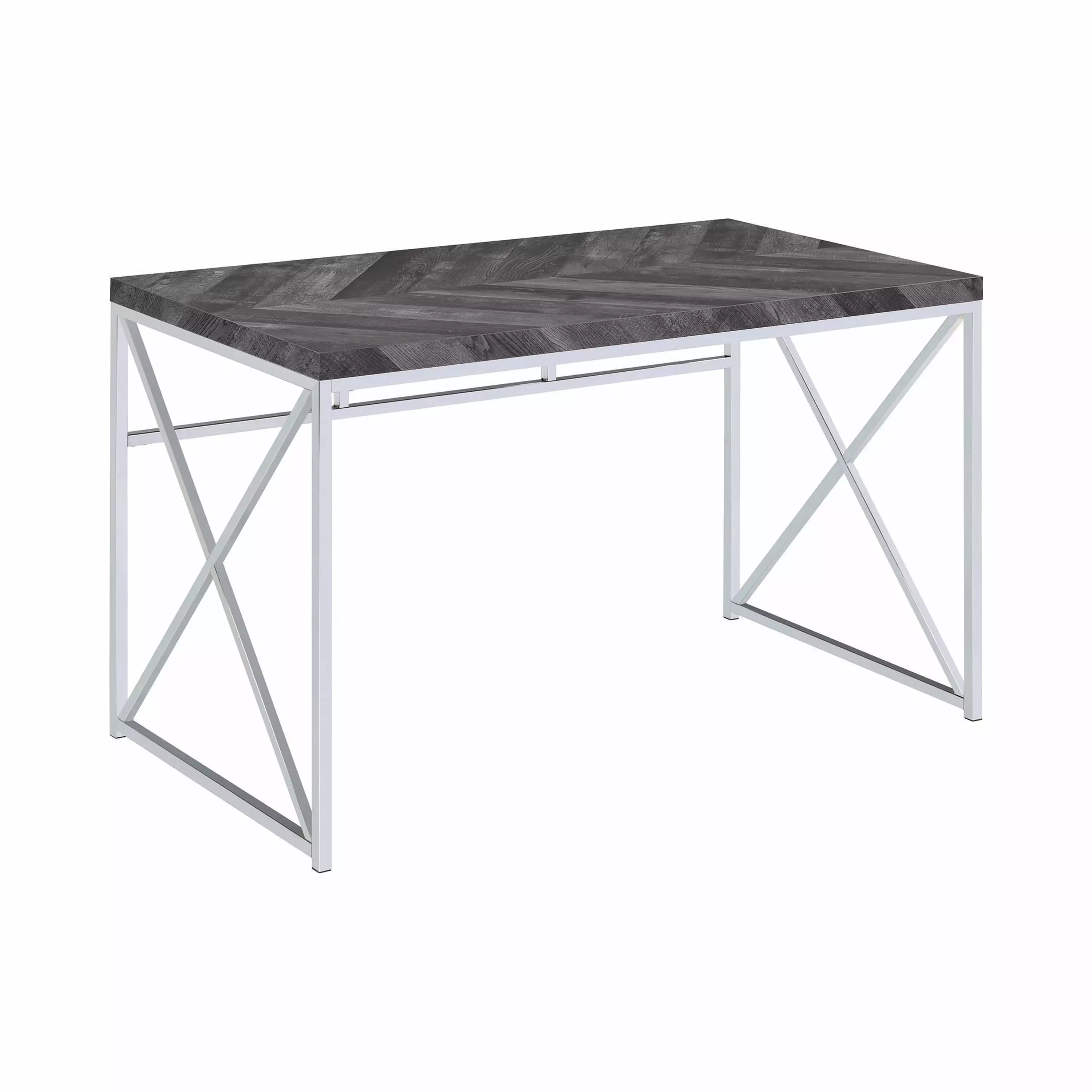 Grimma Writing Desk Rustic Grey Herringbone - Stylish Home Office Desk Coaster Company