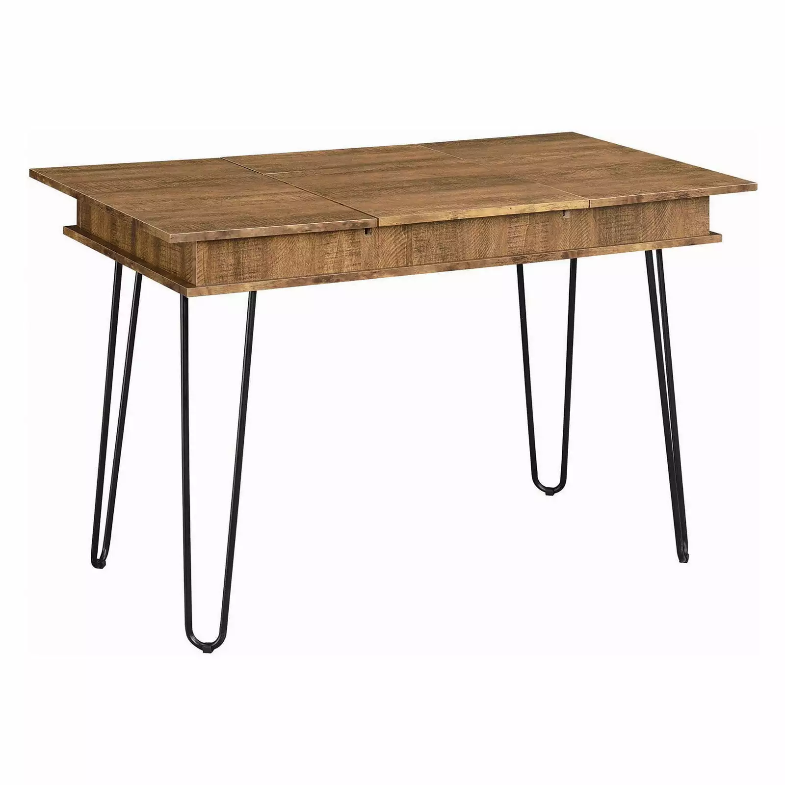 Sheeran Writing Desk 4 Hidden Storage Compartments Rustic Amber Finish Coaster Company