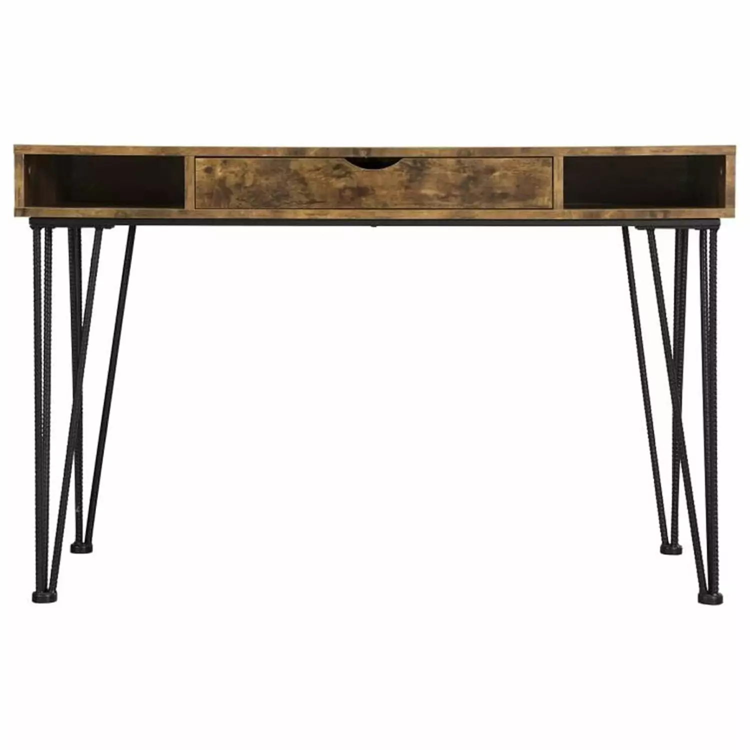 Benzara Mid Century Modern Writing Desk Brown Vintage Home Office Desk Convenience Concepts