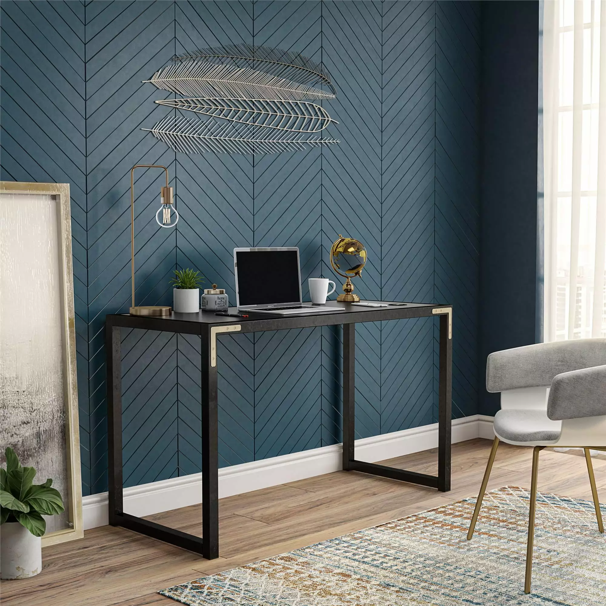 Bel Air Writing Desk Black CosmoLiving by Cosmopolitan