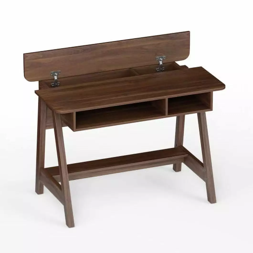 Mid Century Writing Desk Storage Cubes and Hidden Compartment CostwayINC
