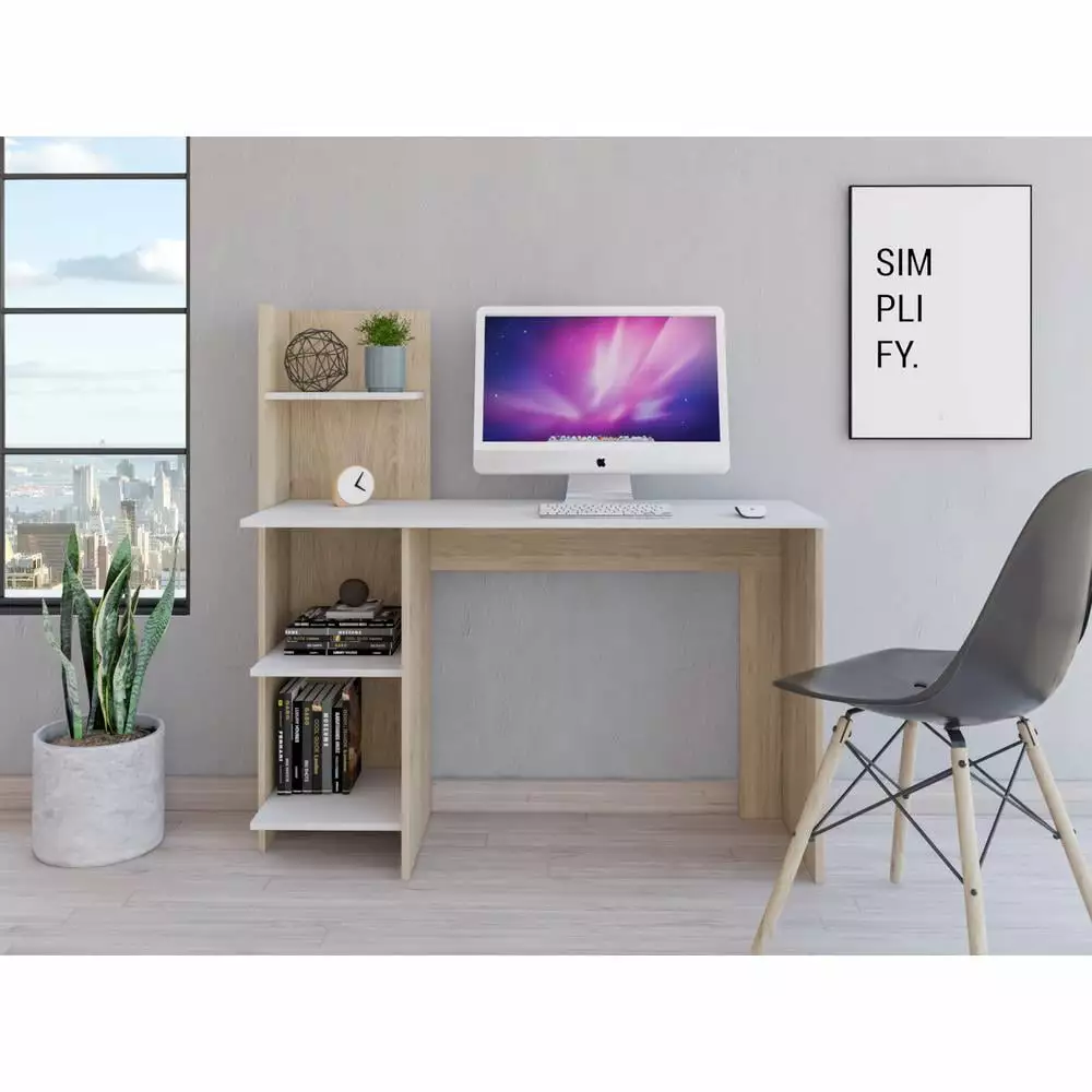 Depot E-Shop DE-EDB5560 120 Toronto Writing Desk White Pine Depot Eshop