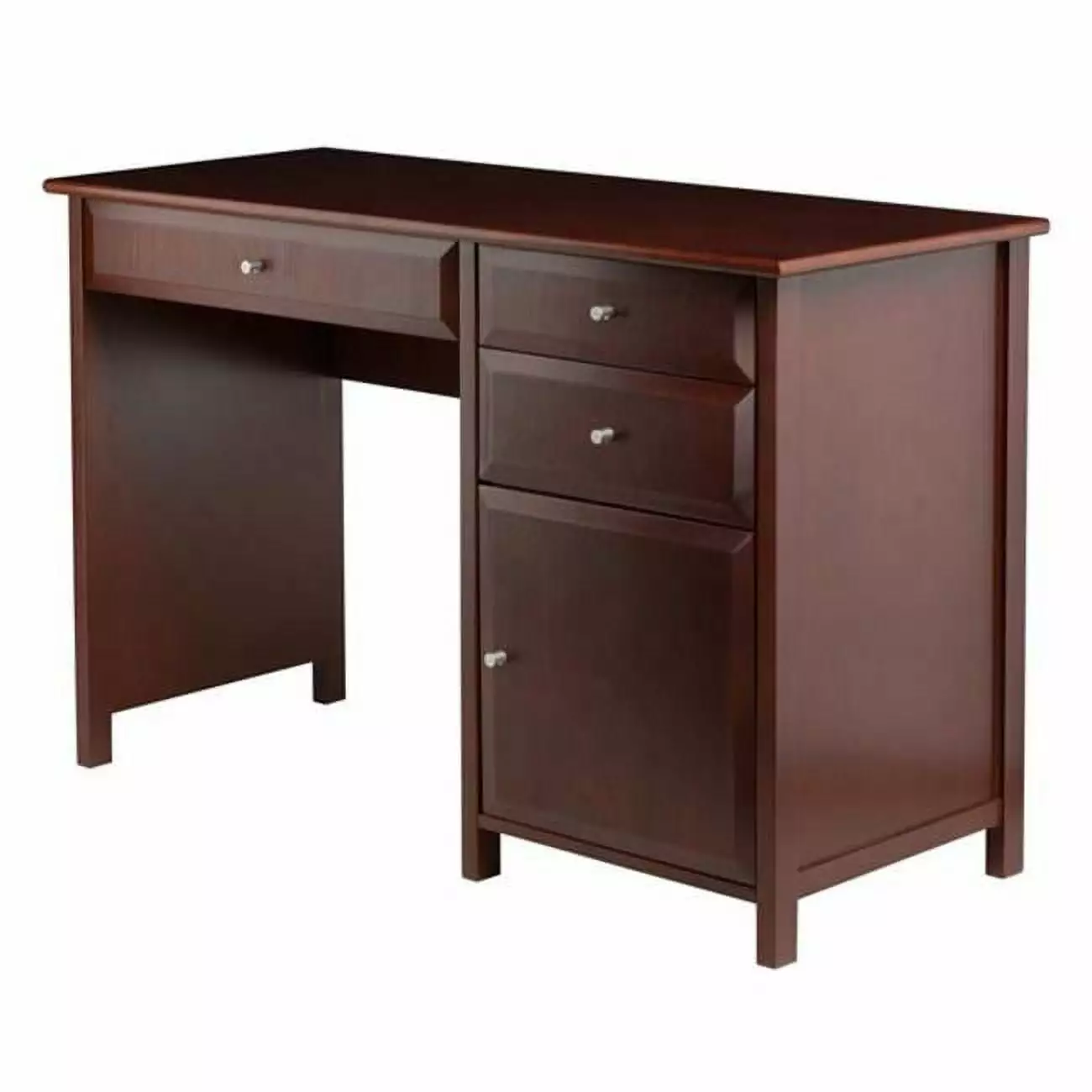 30.71 x 47.24 x 20.24 Delta Office Writing Desk Walnut Finish Doba BNT