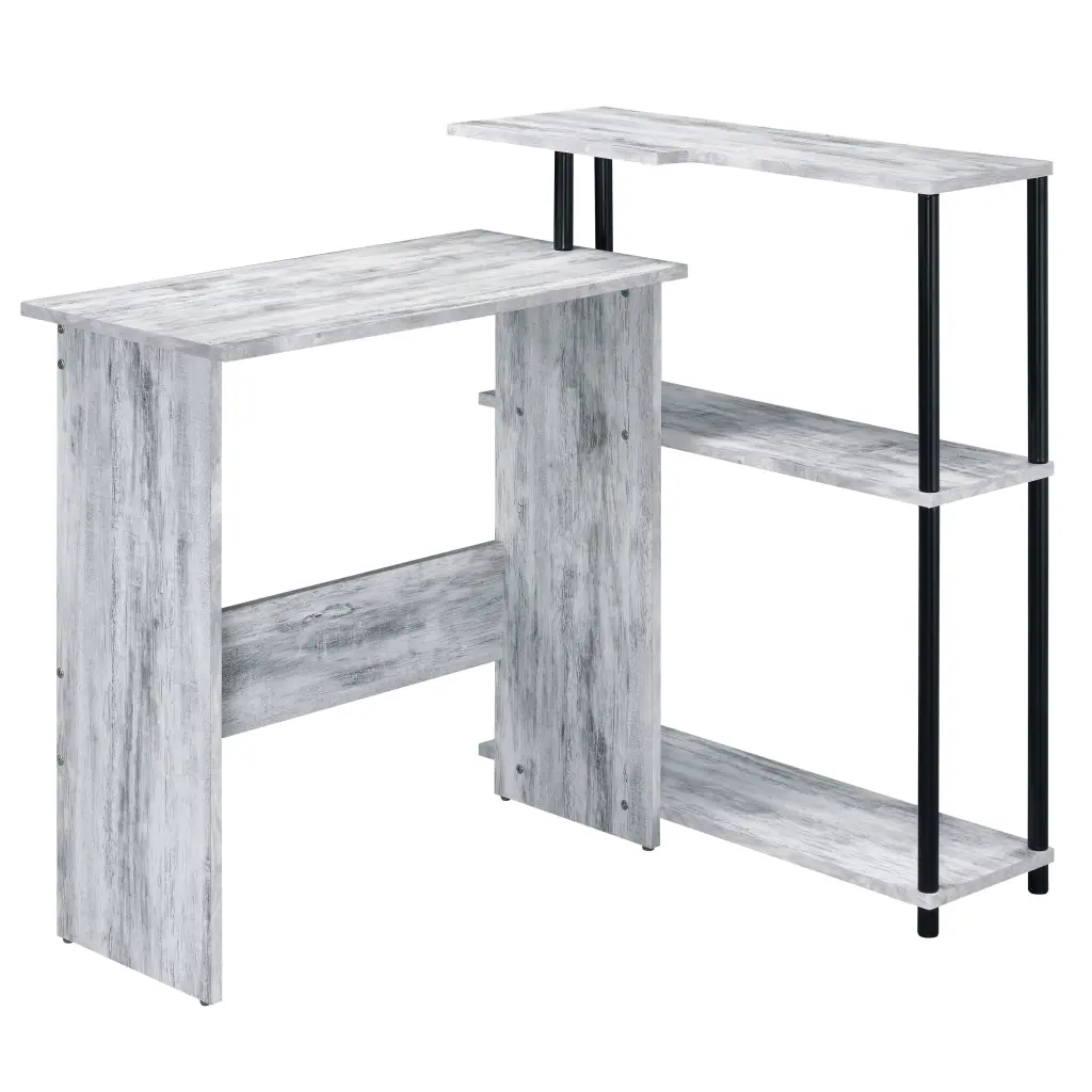 Antique White And Black Office Desk Bookshelf Black Grey Writing Desk furniture max