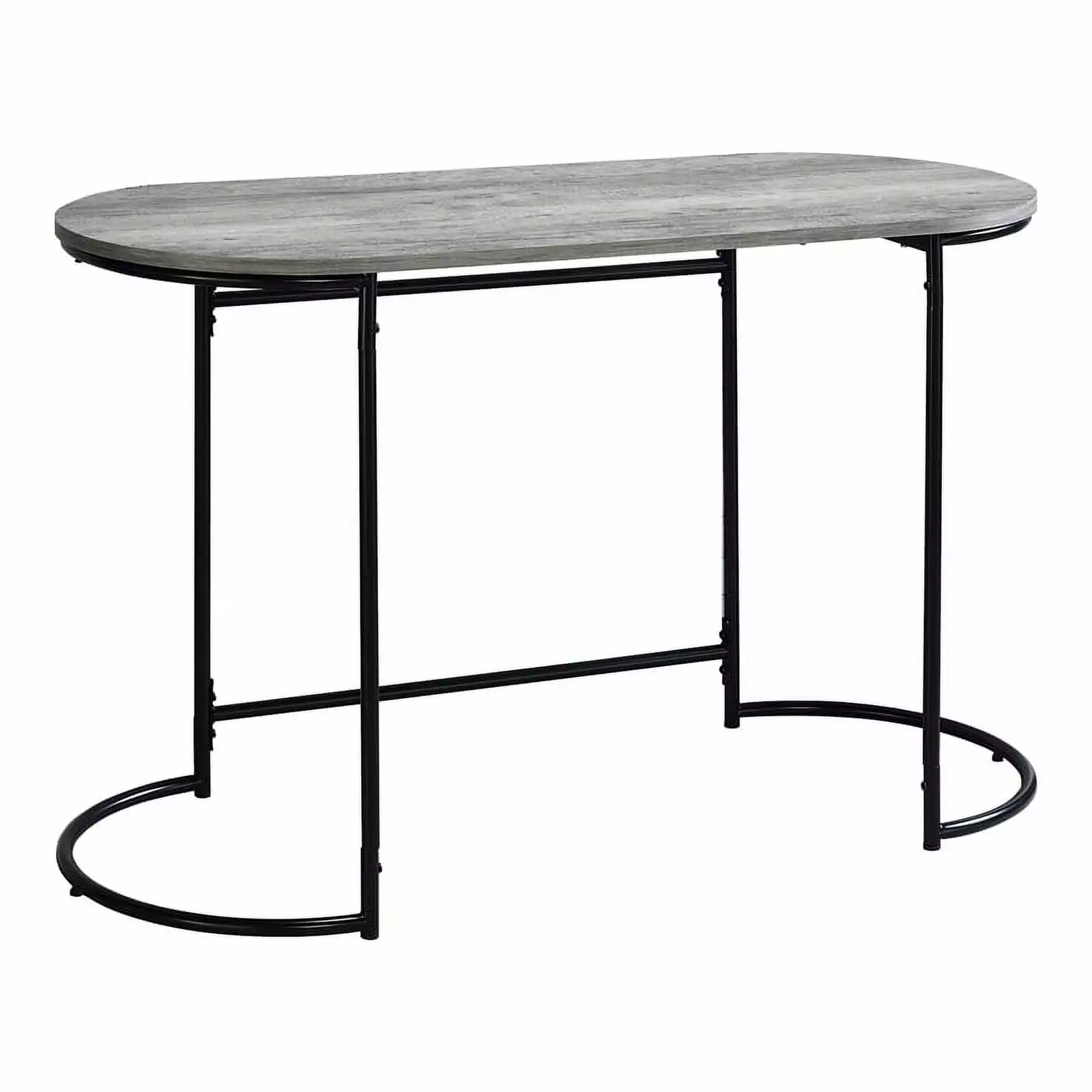 Furniture America Wasiri Wood Writing Desk Black and Light Gray Modern Desk