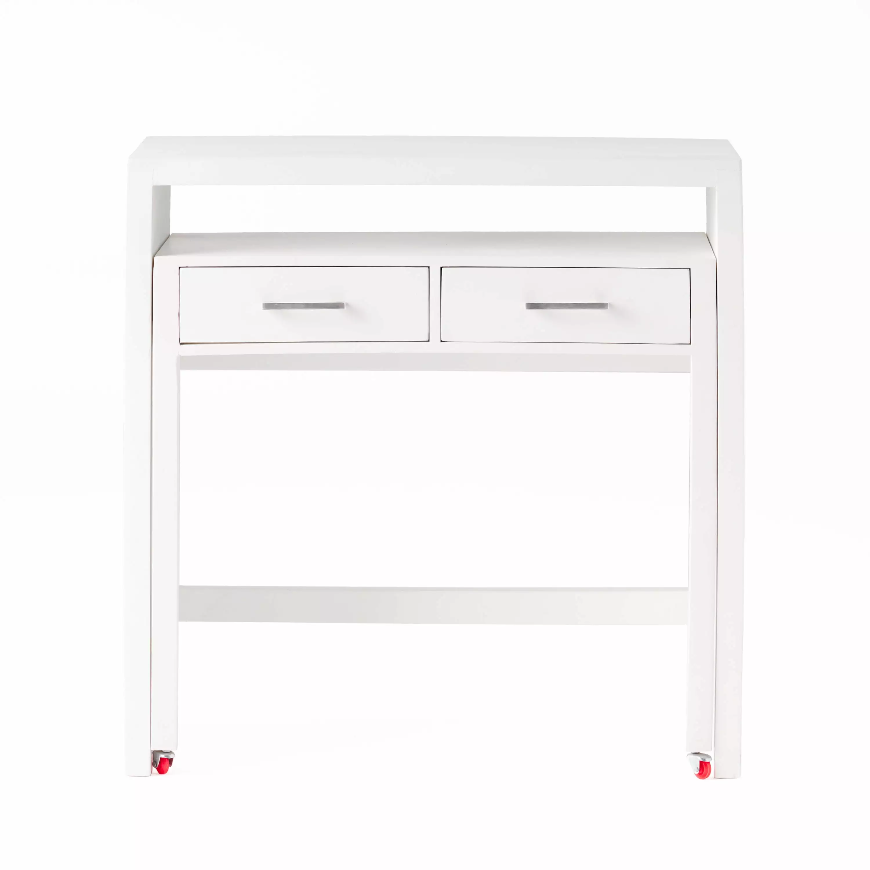 GDF Studio Axelle Mango Wood Secretary Desk Storage White GDFSTUDIO