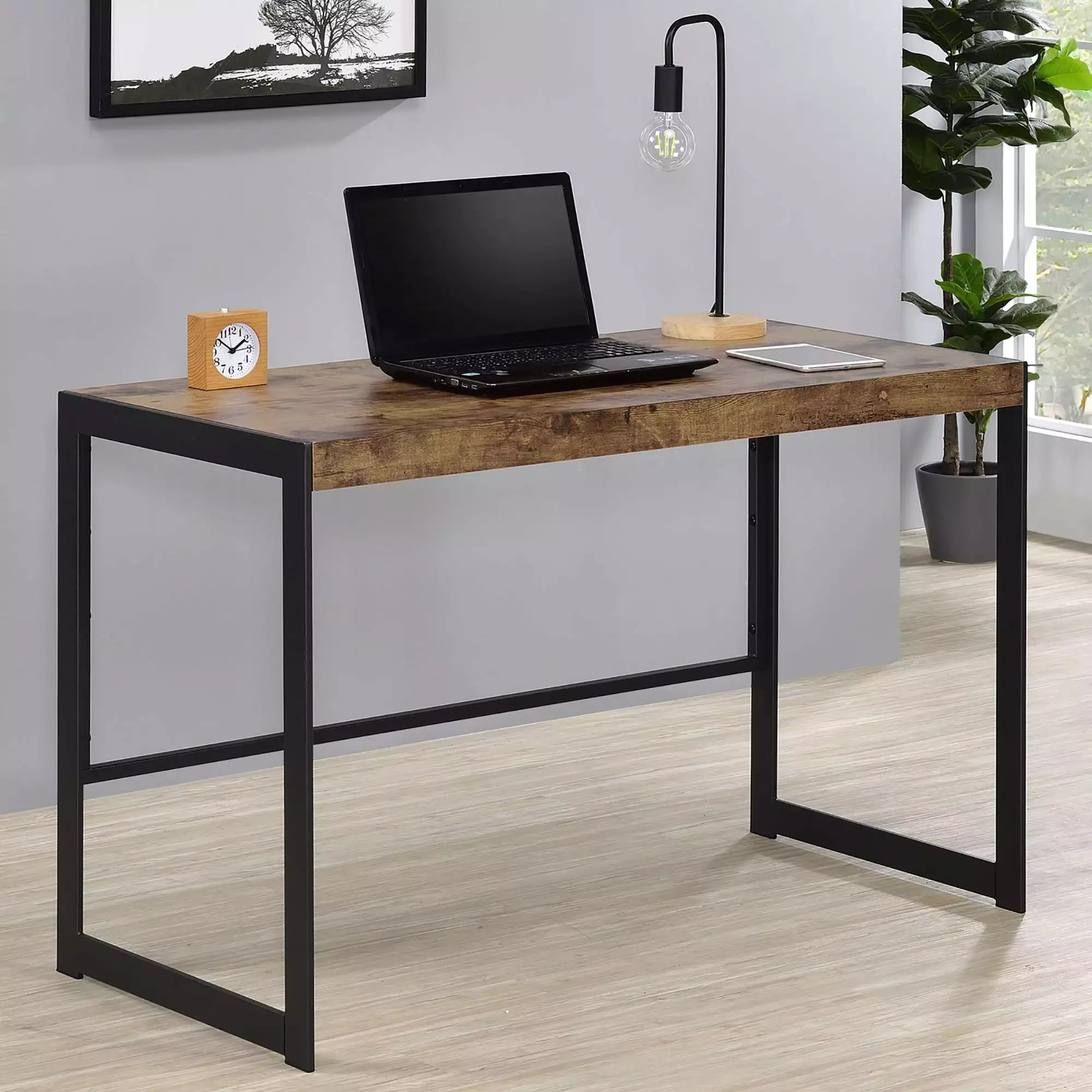 GeeHome Antique Nutmeg Gunmetal Writing Desk