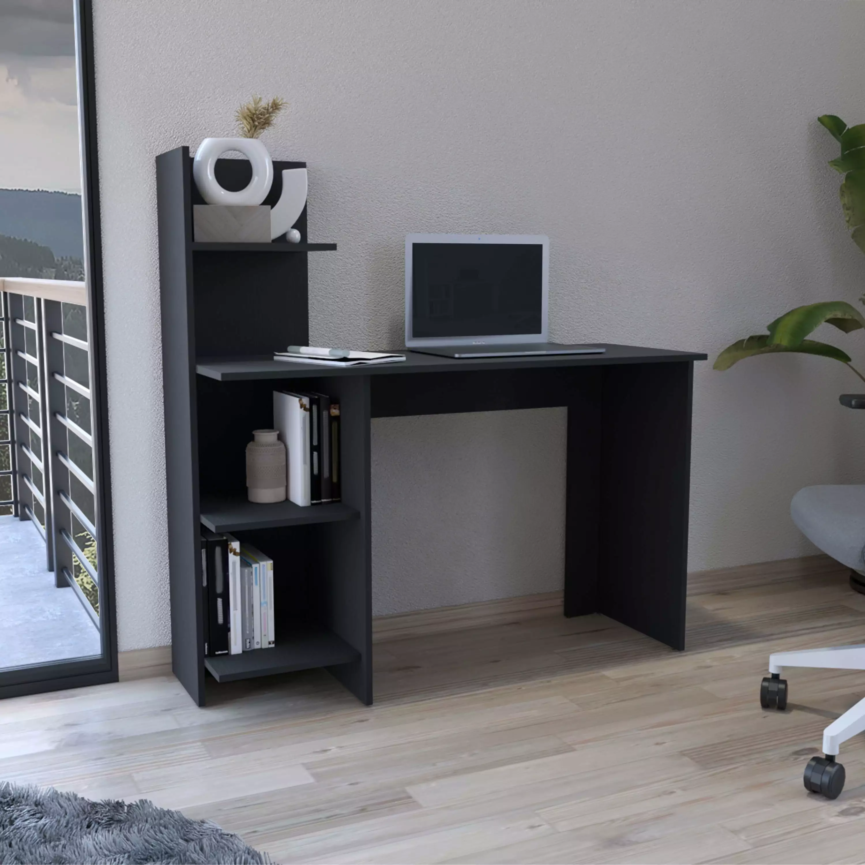 GeeHome Vilna 120 Writing Desk Four Shelves