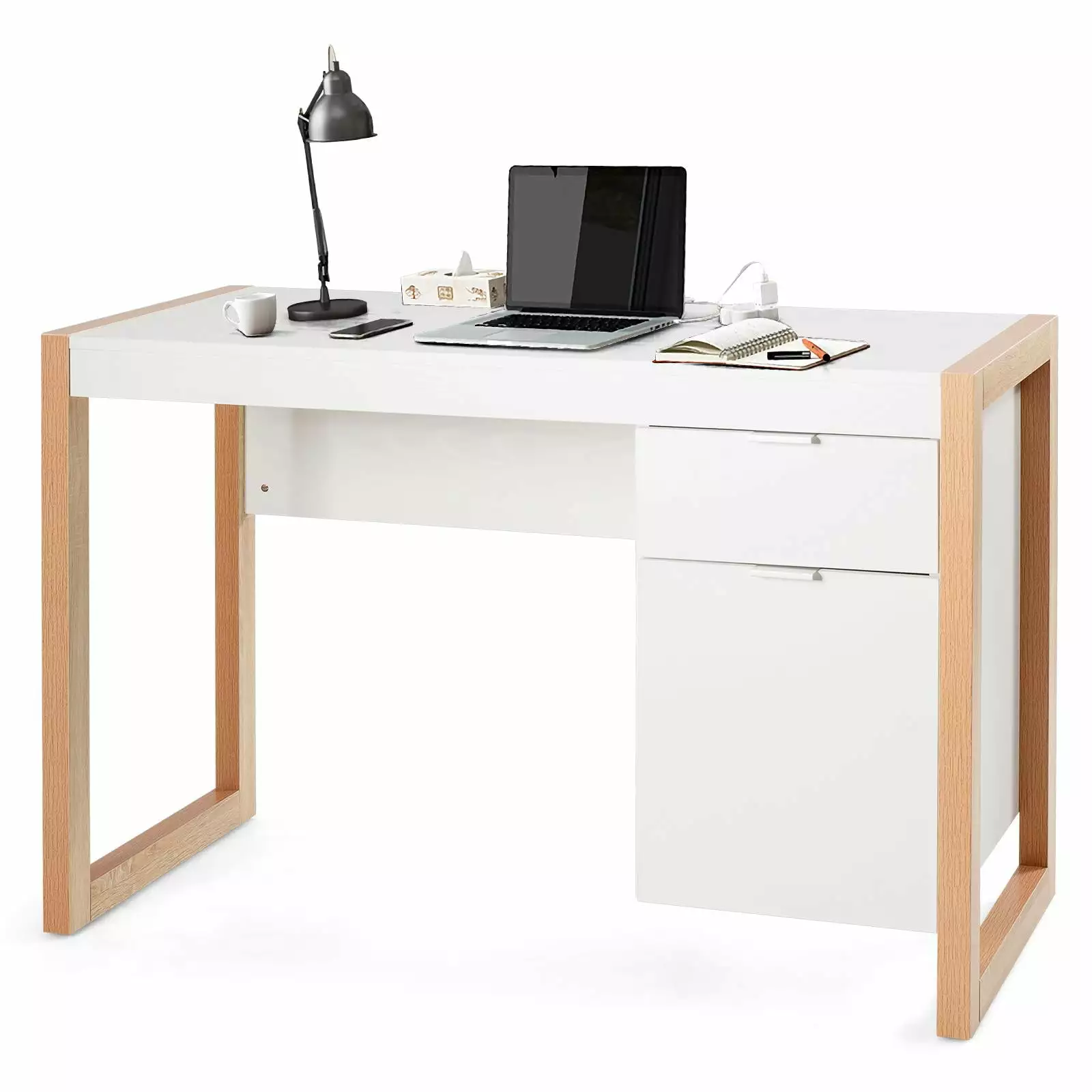 Giantex Sturdy Writing Desk - Modern Simple Style Computer Desk Home Office Workstation