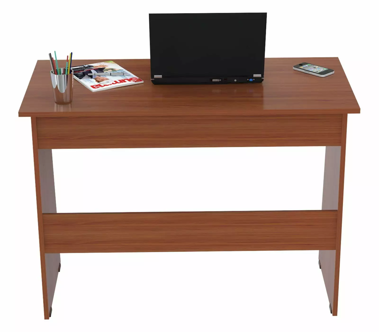Writing Desk Storage Area Melamine Engineered Wood Home Office Table HomeRoots