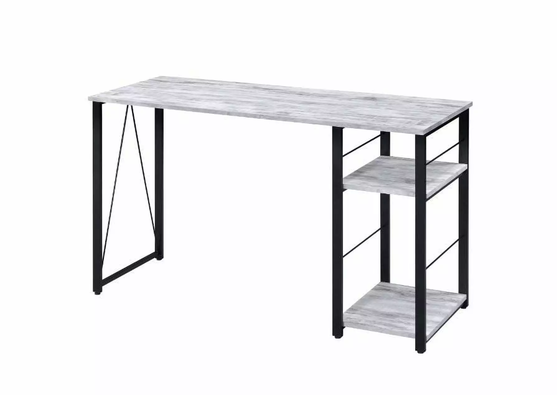 Homiyad Writing Desk Antique White and Black Finish