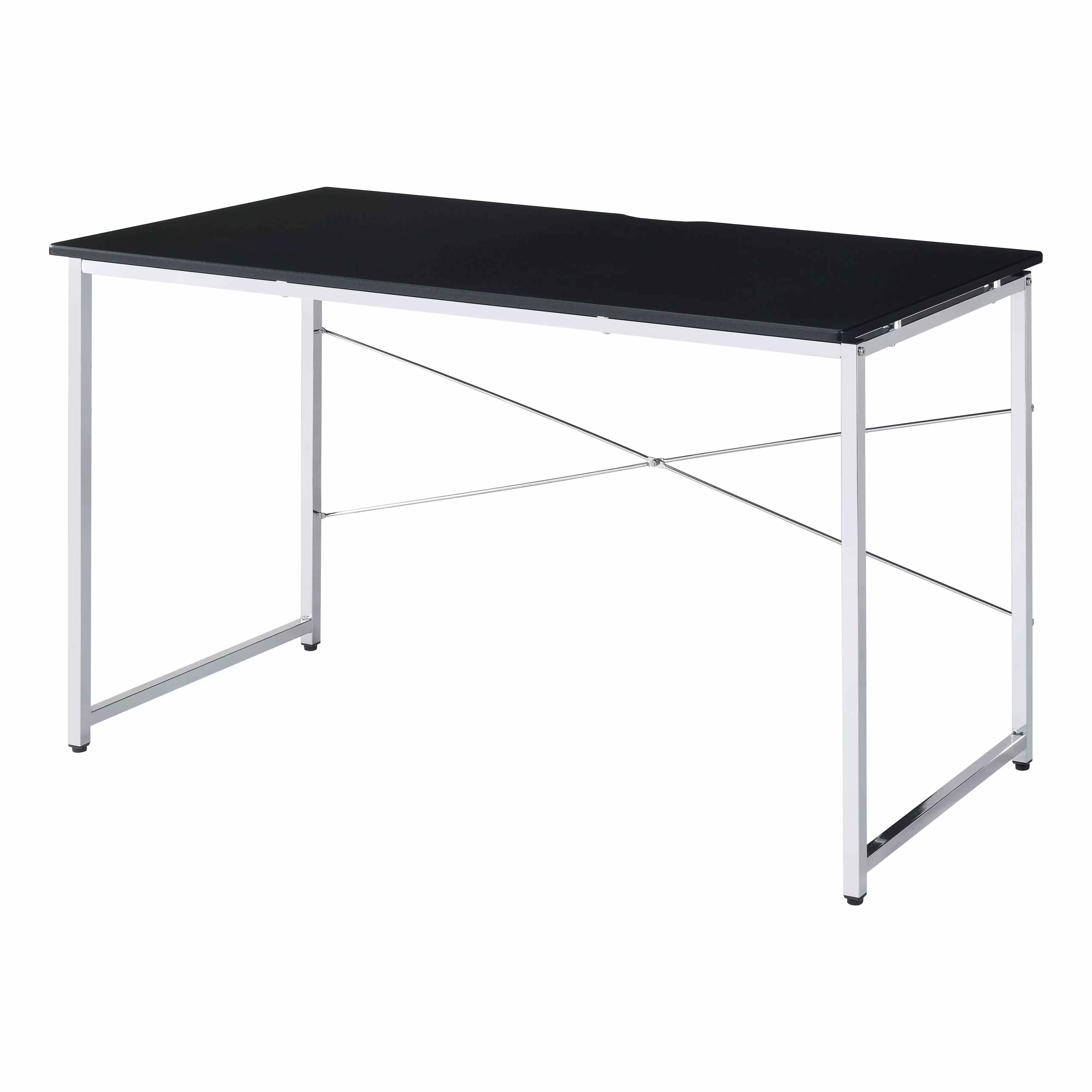 Homiyad Writing Desk Black & Chrome Finish - Contemporary Style