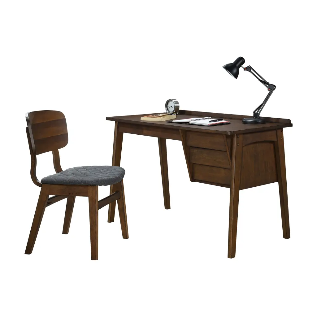 Modern Solid Rubberwood Writing Desk 3 Drawers kanepe