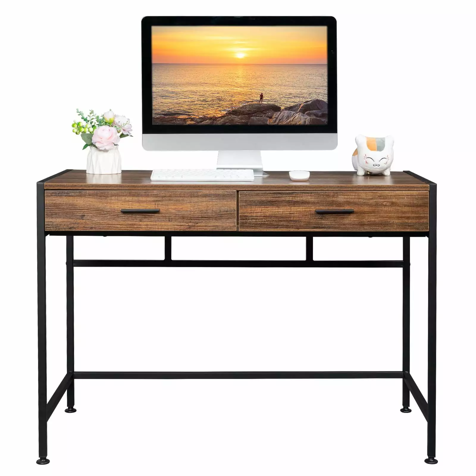 Ktaxon 42 Inch Home Office Computer Desk 2 Drawers Study and Makeup