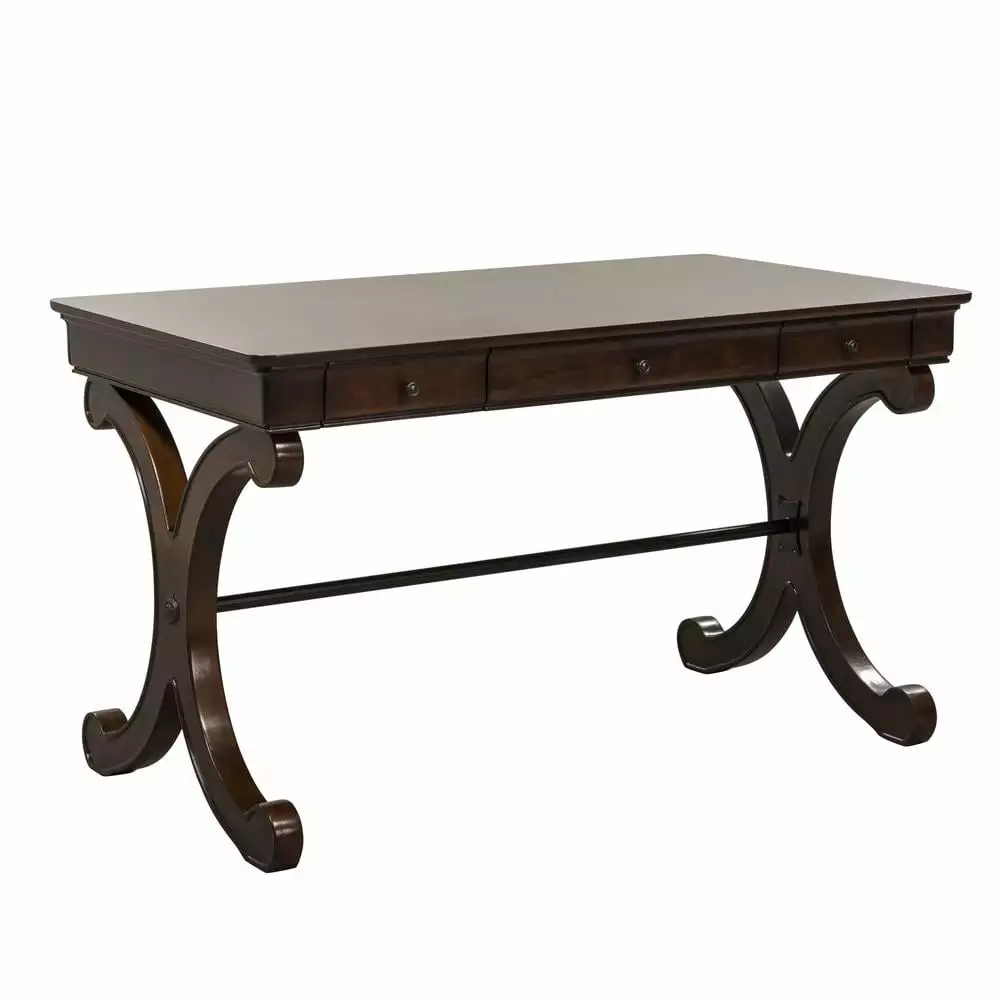 Brookview Traditional styled Wood Writing Desk Cherry Finish - Elegant Home Office Desk Liberty Furniture