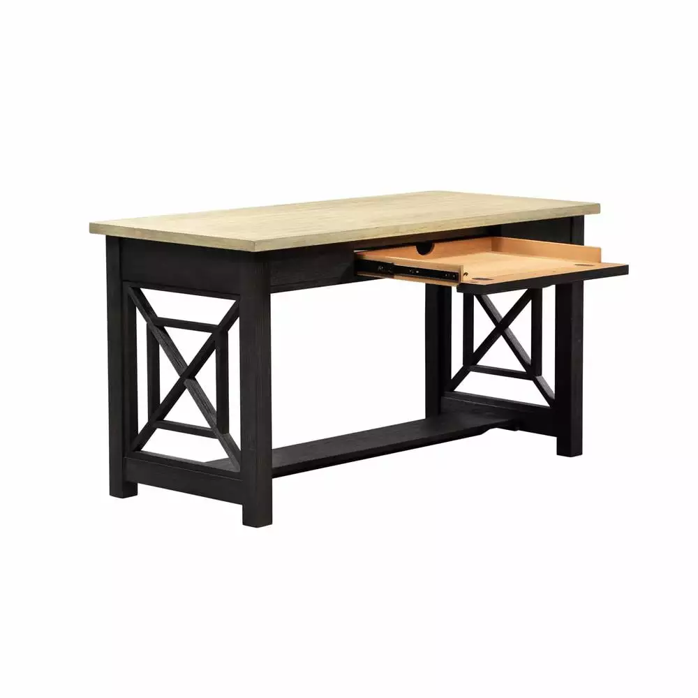 Heatherbrook Black Lift Top Writing Desk Storage Compartment Liberty Furniture
