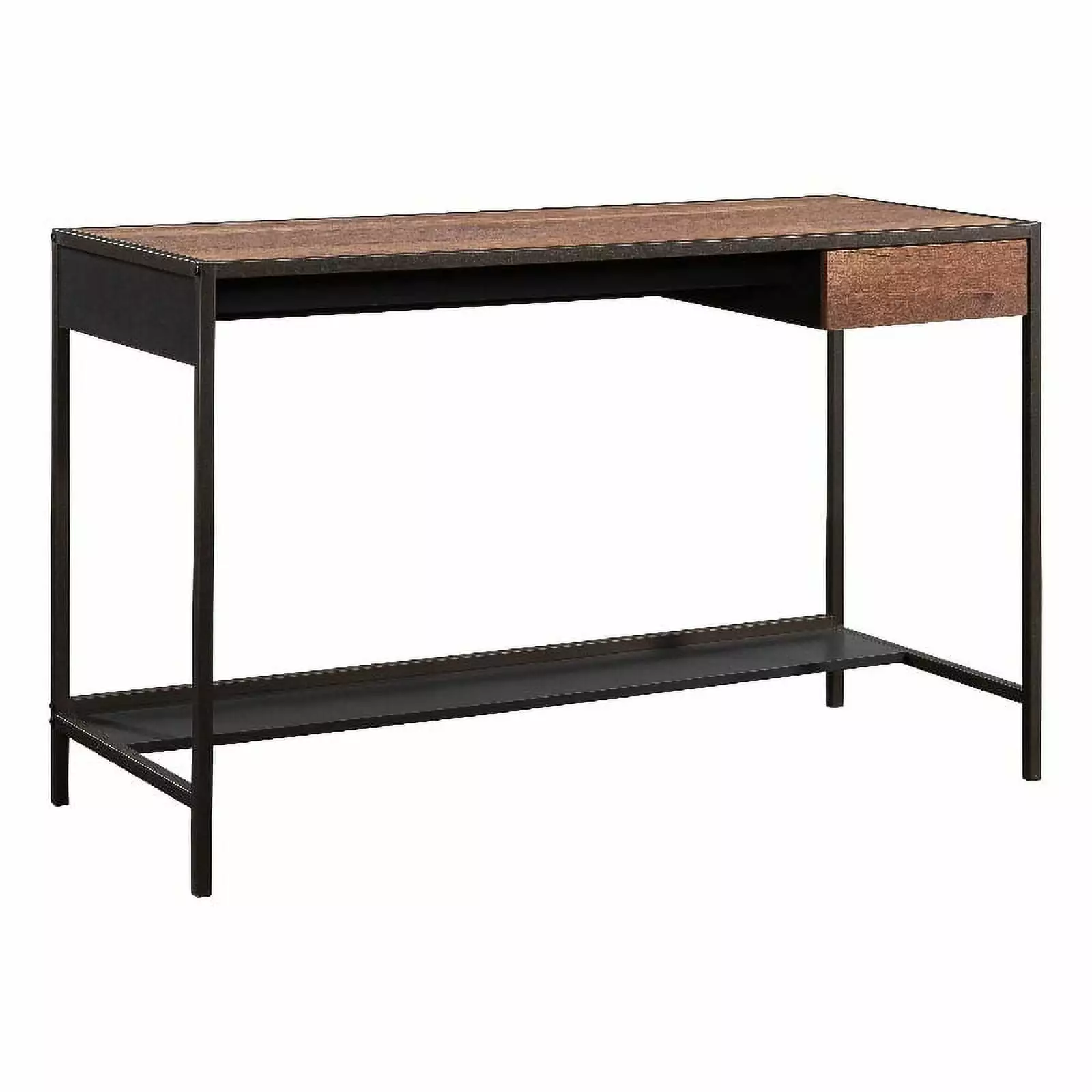 Pemberly Row Contemporary Black Engineered Wood and Metal Writing Desk - Modern Home Office Desk