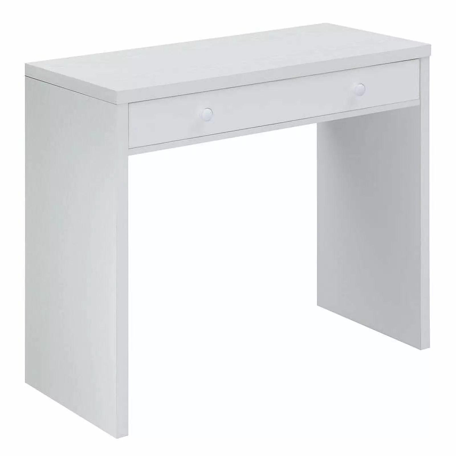 Pemberly Row Contemporary 36 Inch Desk Drawer White Wood Finish