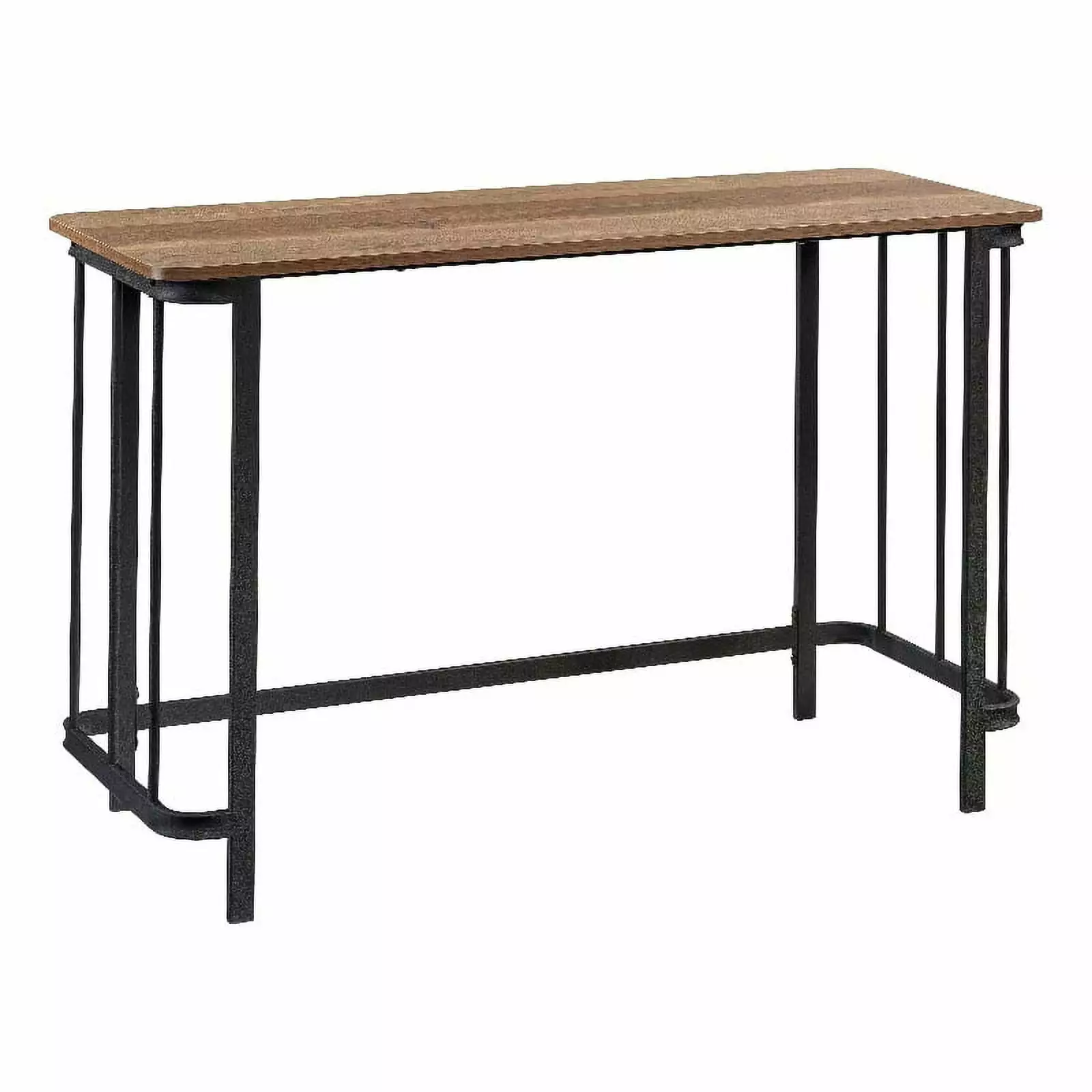 Pemberly Row Etched Oak Finish Engineered Wood Writing Desk Home Office