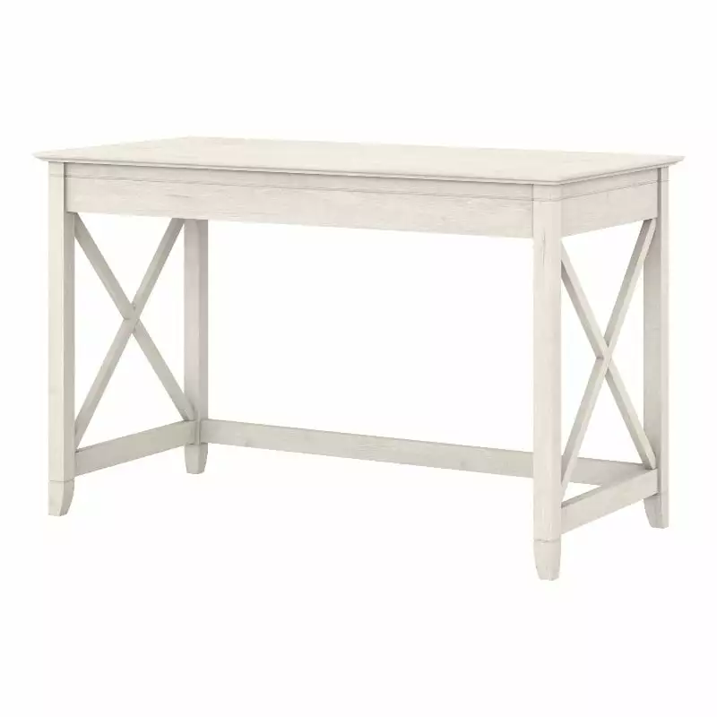 Pemberly Row Farmhouse Engineered Wood Writing Desk Line White Oak