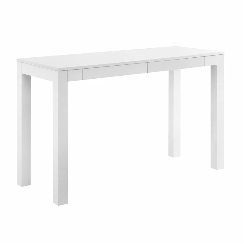 Pemberly Row Modern Contemporary 2 Drawer Writing Desk White