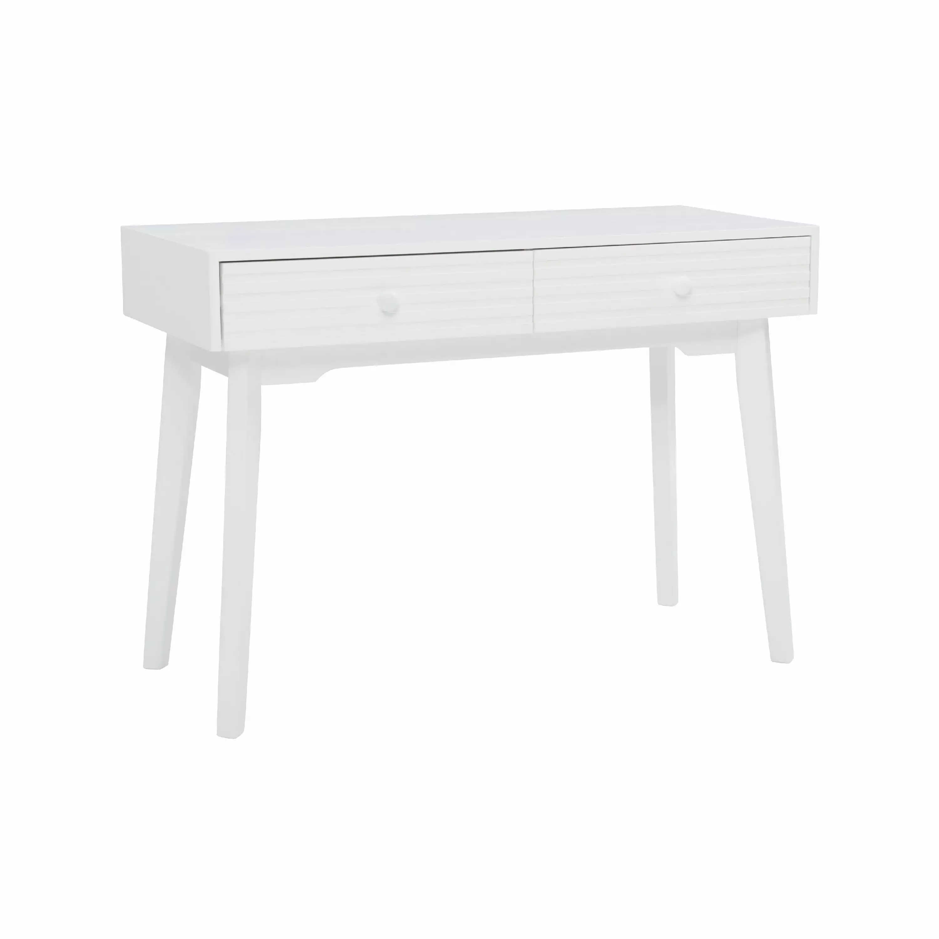 Powell Nixon 2-Drawer Writing Desk - Pure White Modern Home Office Desk