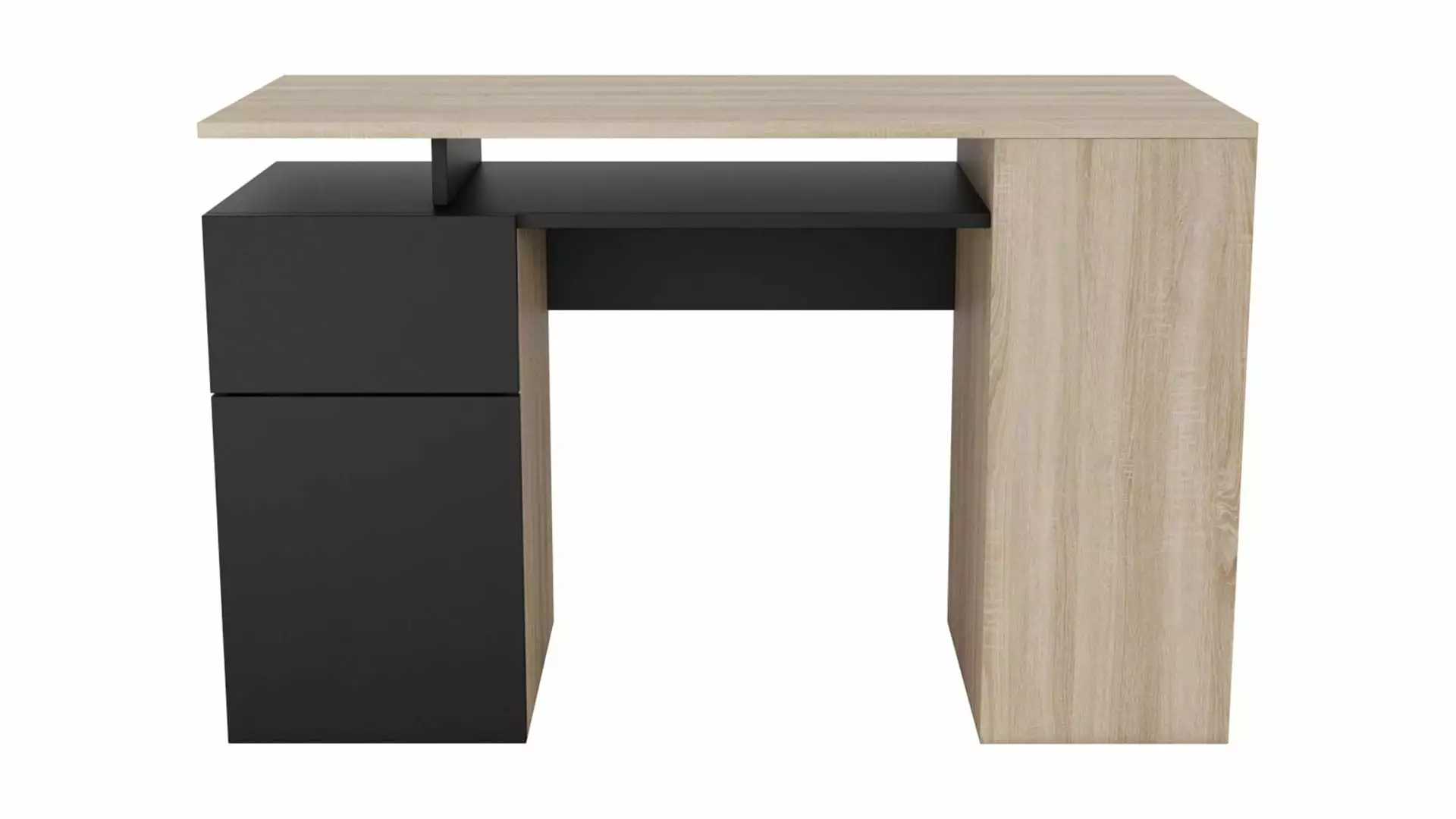 Tredo Writing Desk Black Modern Home Office Study Table Roomsmart