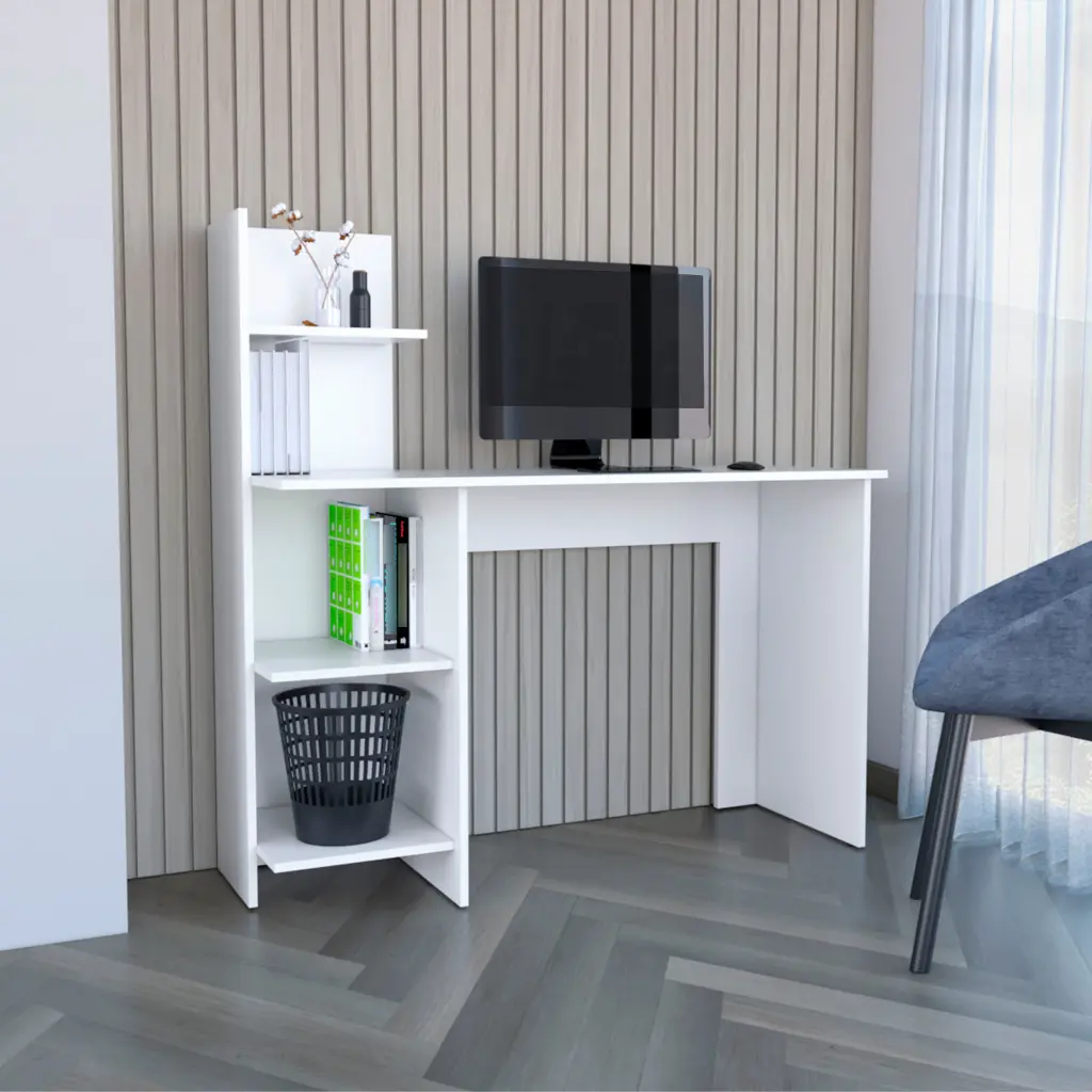 Depot E Shop Toronto 120 Writing Desk White Four Shelves rta mubles colombia