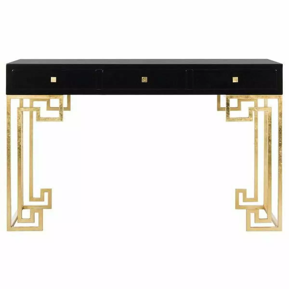 Safavieh Couture High Line Valeria Lacquer Black Gold Writing Desk