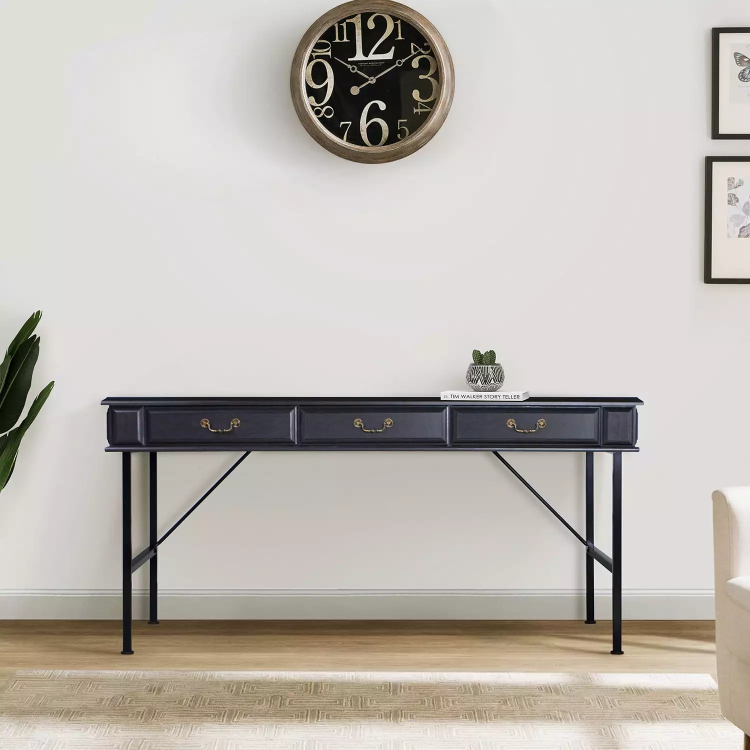 Saint Birch Contemporary Espresso Wood Writing Desk