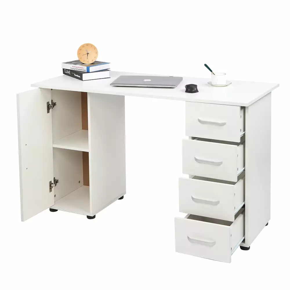 SamyoHome Modern Wood Office Computer Desk Storage Drawer Cabinet