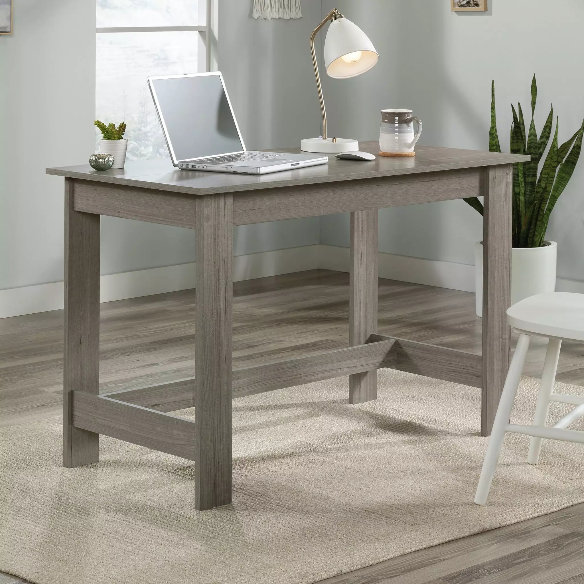 Sauder Beginnings Writing Desk Silver Sycamore Finish Home Office