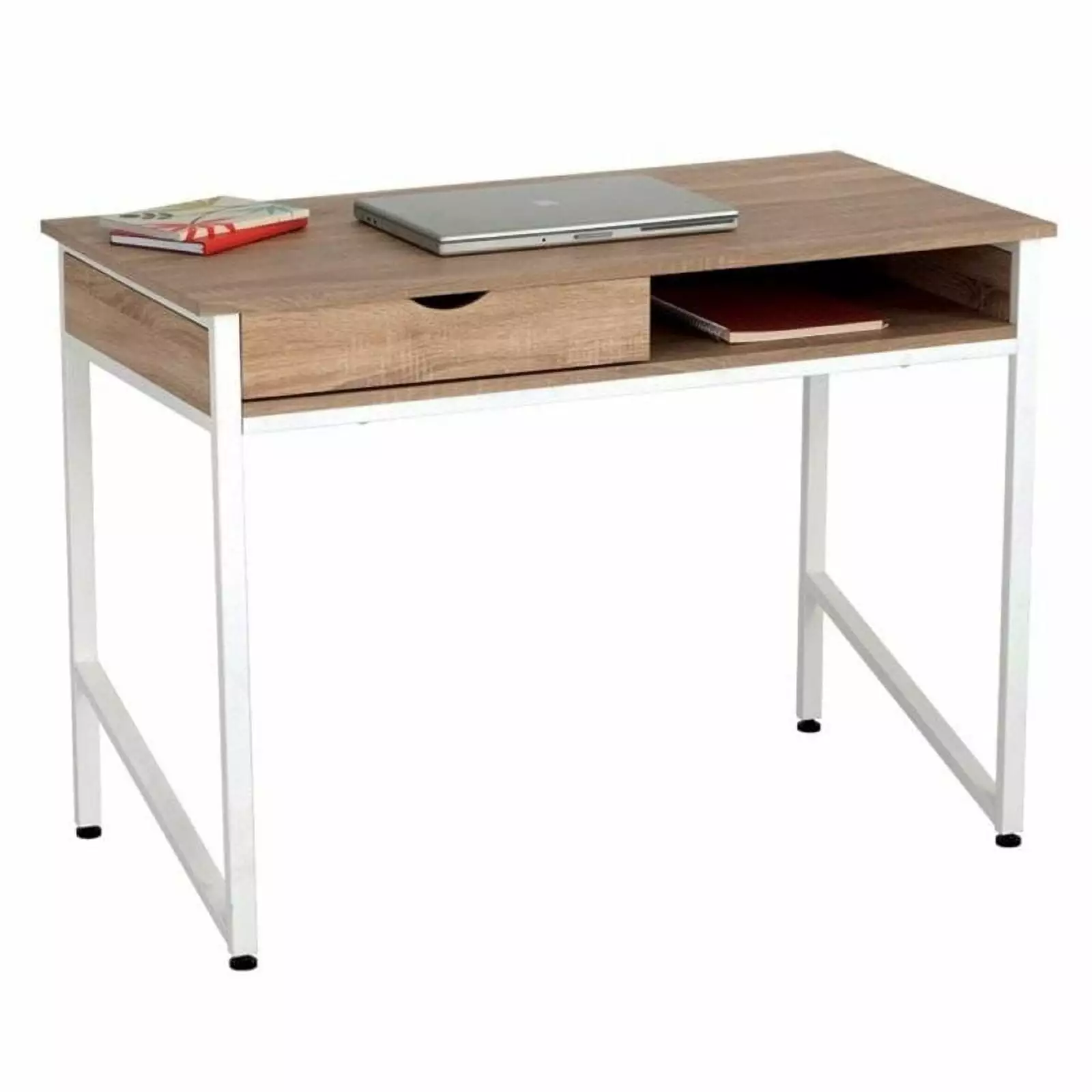 UrbanPro Contemporary Home Office Computer Writing Desk White and Beech