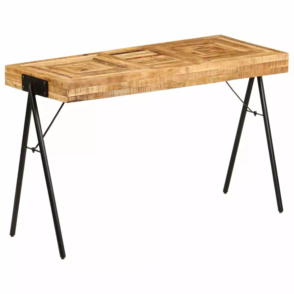 vidaXL Solid Mango Wood Writing Table 46.5x19.7x29.5 Inches