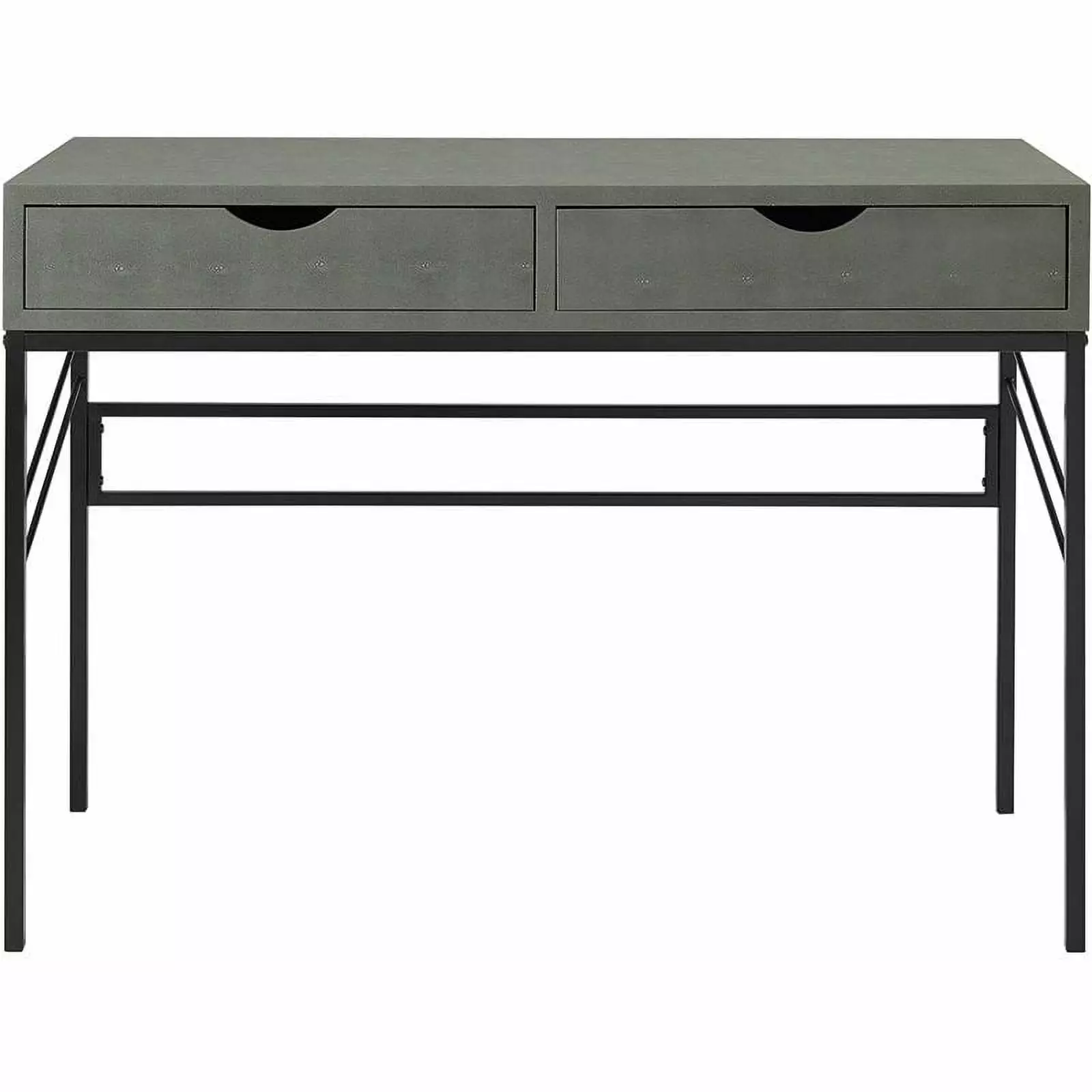 Walker Edison 2-Drawer Modern Engineered Wood Writing Desk Gray