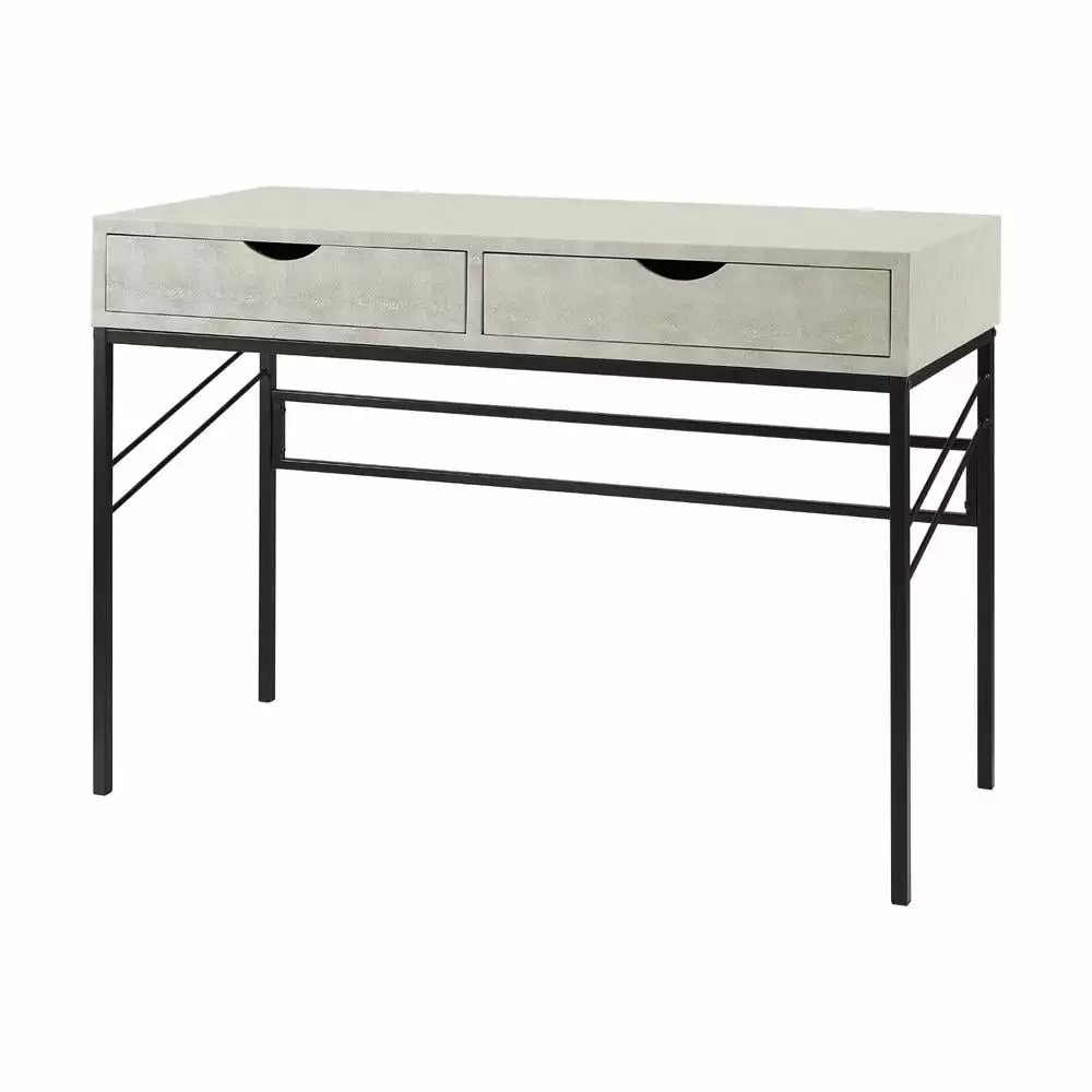 Walker Edison 2-Drawer Modern Engineered Wood Writing Desk Off White - Compact Home Office Desk