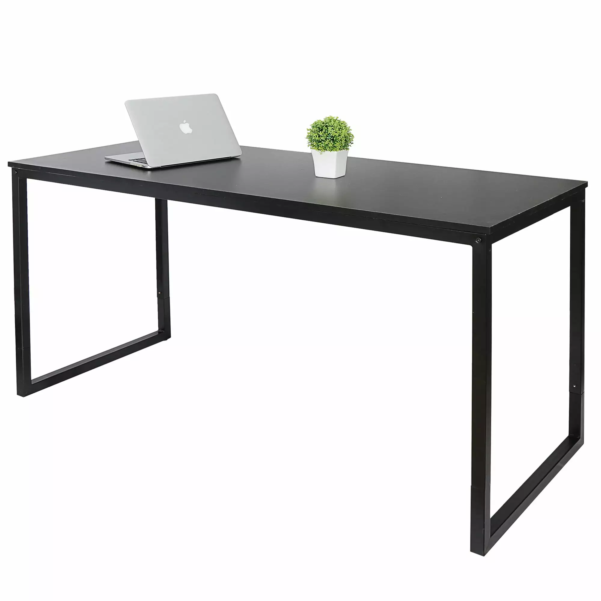 ZenSports 55 Inch Large Computer Desk Home Office MDF Writing Desk Workstation Black
