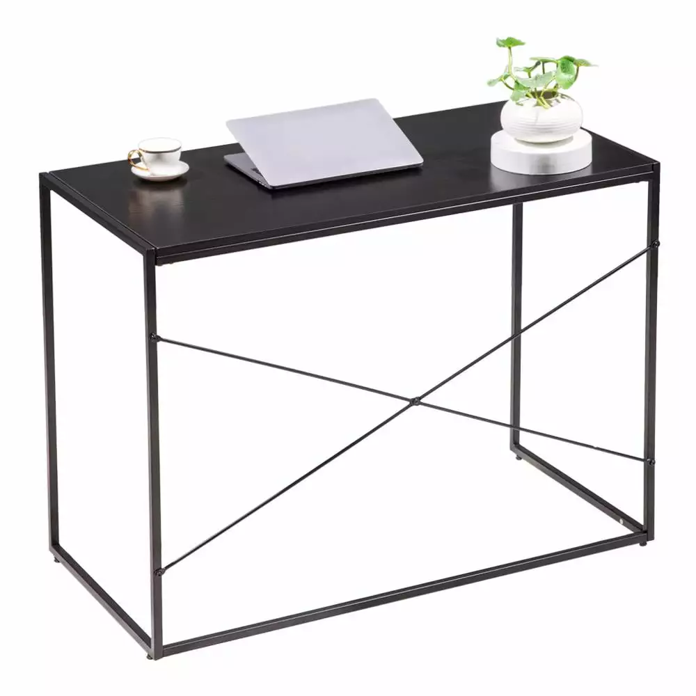 Zimtown Modern Simple Study Desk Black Writing Computer Desk Home Office
